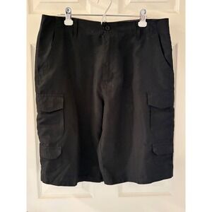 Airwalk CargoShorts Men 34 Black Skate Utility Y2K Style Baggy Outdoor EUC